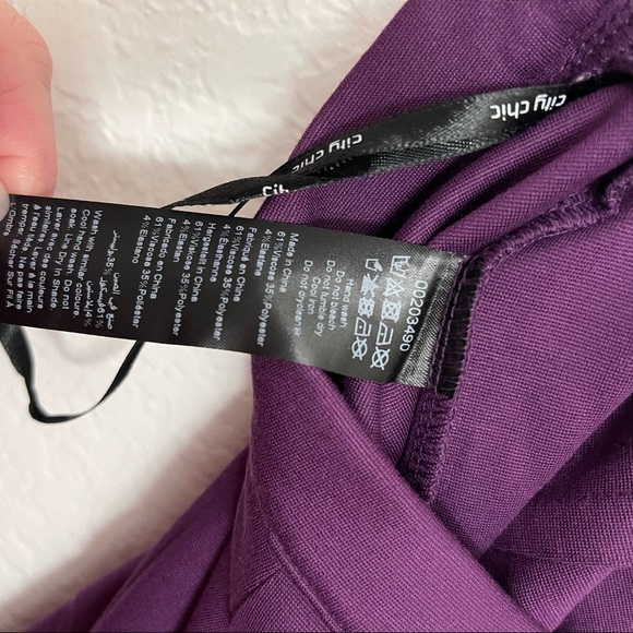 City Chic Midi Tube Skirt - Plum - Size 18 (M) NWT - Picture 6 of 8